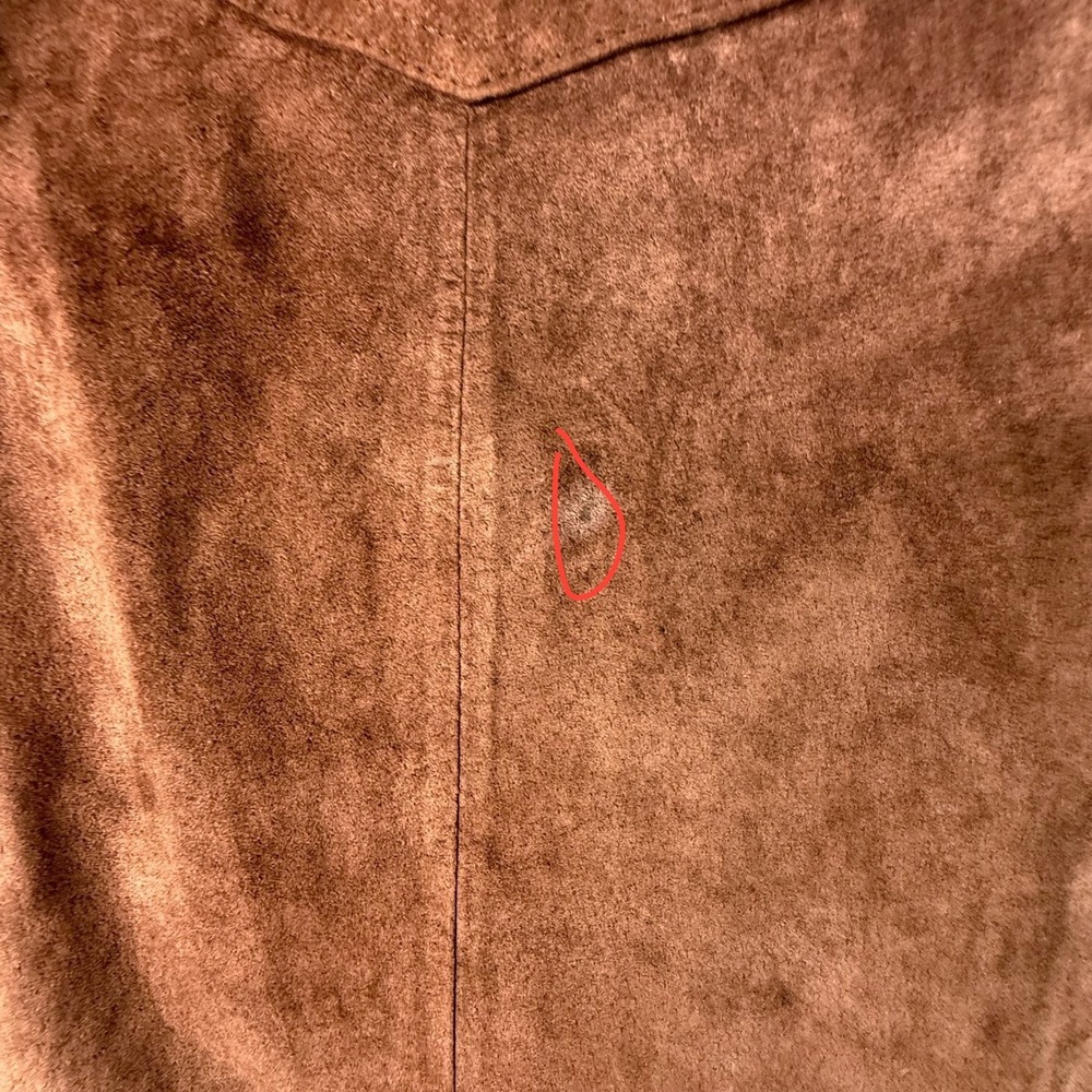 Margaret Godfrey Brown Suede Leather Pants Size 14 High Rise Vintage Style - Picture 6 of 13